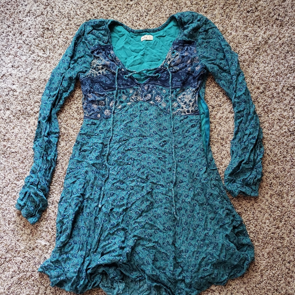 Hollister teal dress